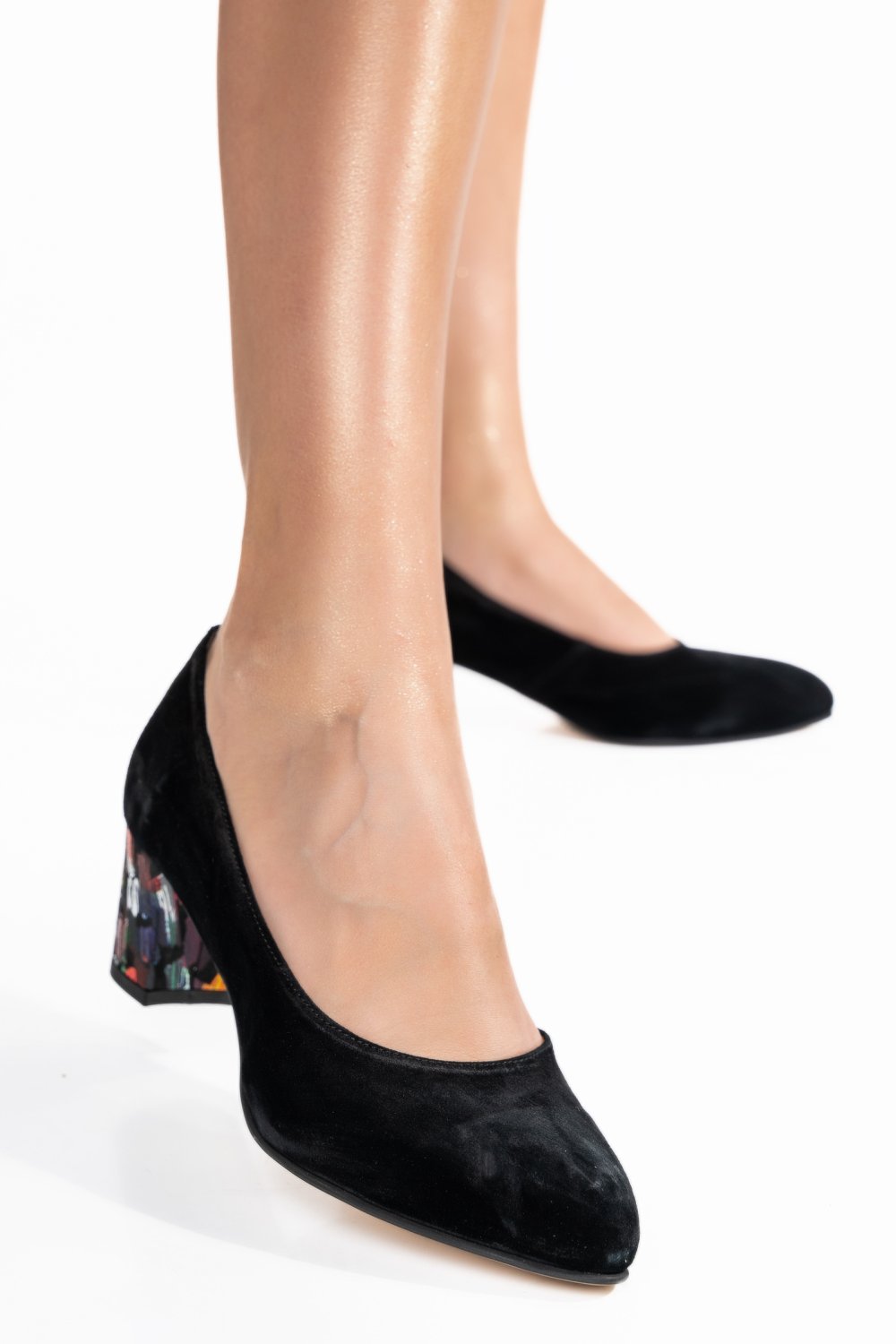 PANTOFI NEGRU PICASO PIELE NATURALA INTOARSA 1PC507