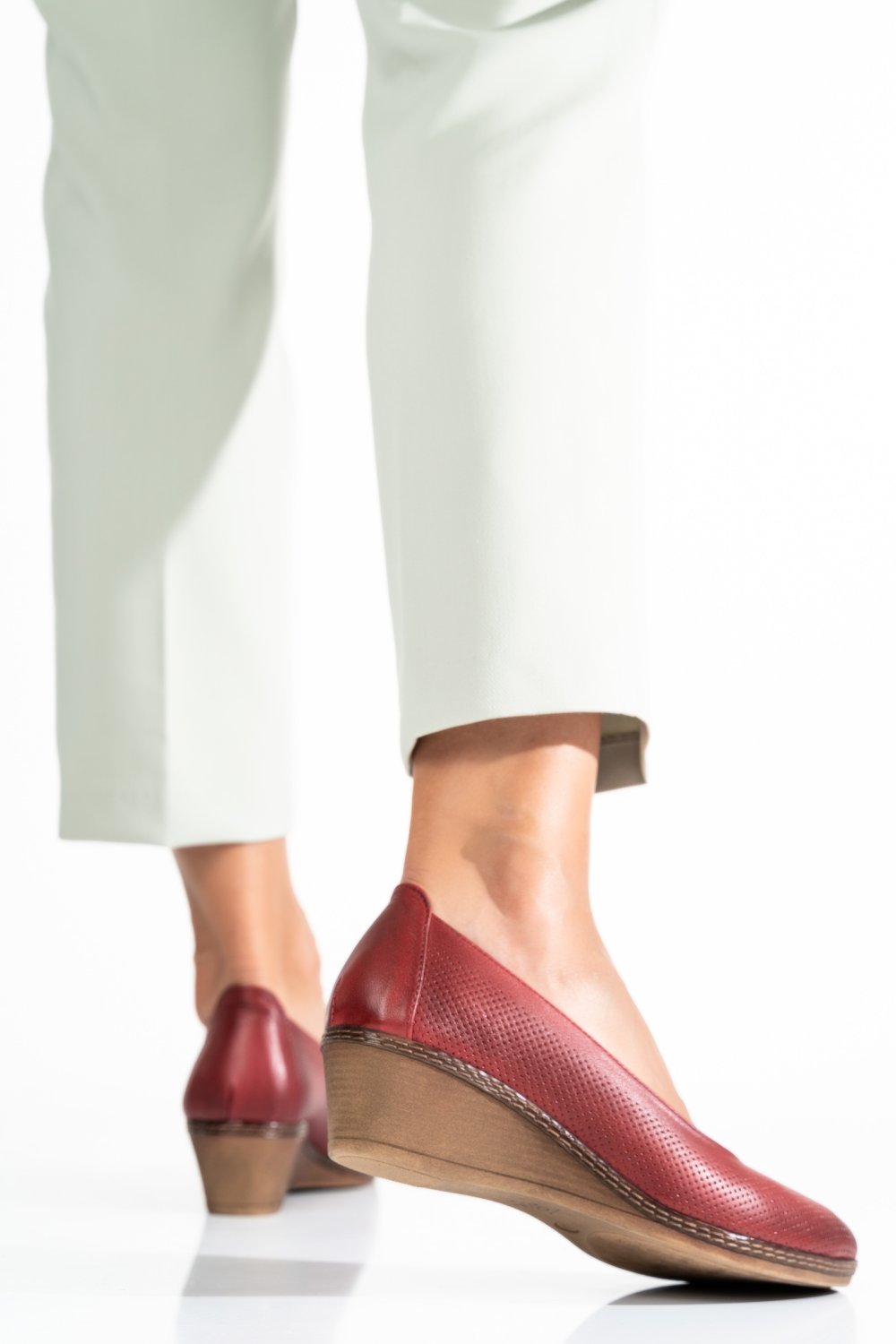 PANTOFI BORDO PIELE NATURALA 1S77084