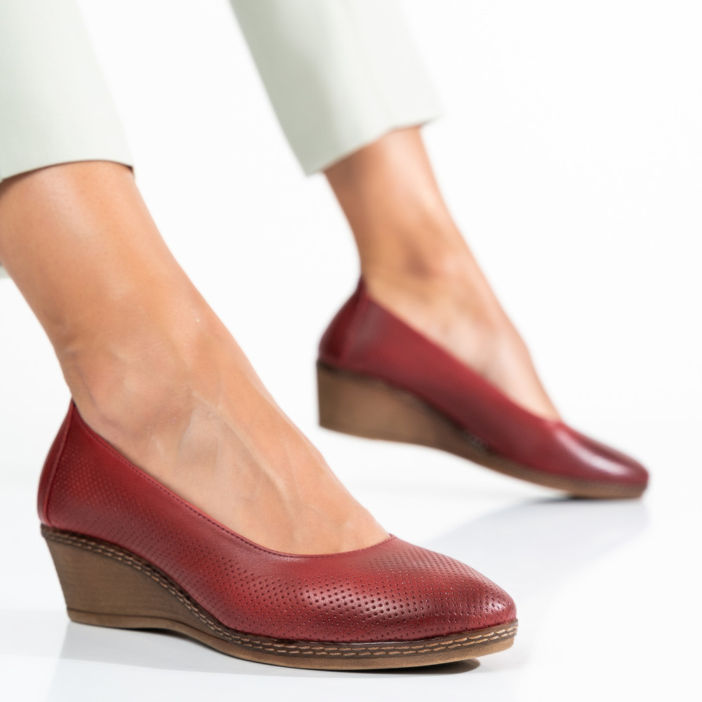 PANTOFI BORDO PIELE NATURALA 1S77084