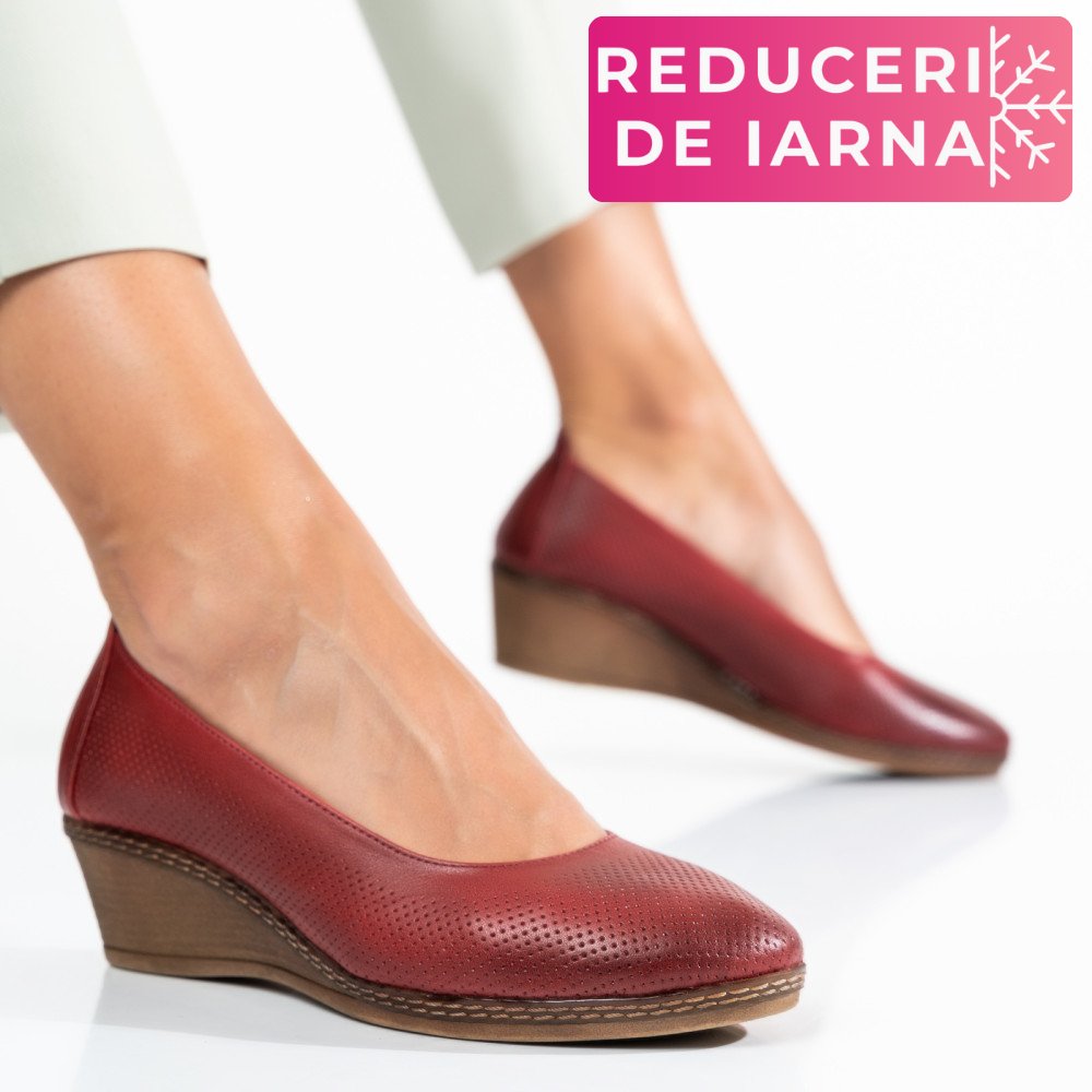 PANTOFI BORDO PIELE NATURALA 1S77084