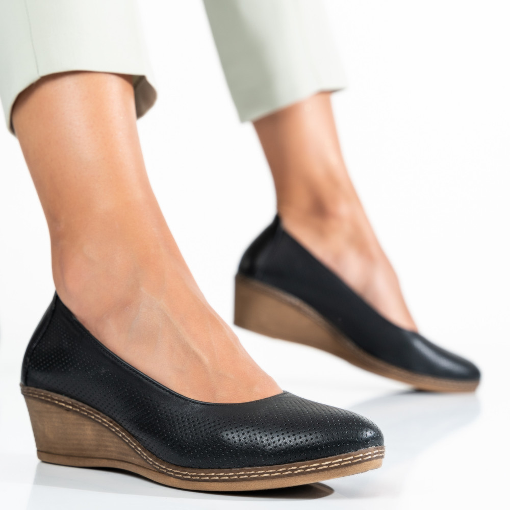 PANTOFI NEGRI PIELE NATURALA 1S77084