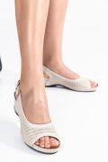 SANDALE BEJ PIELE NATURALA 1S77310