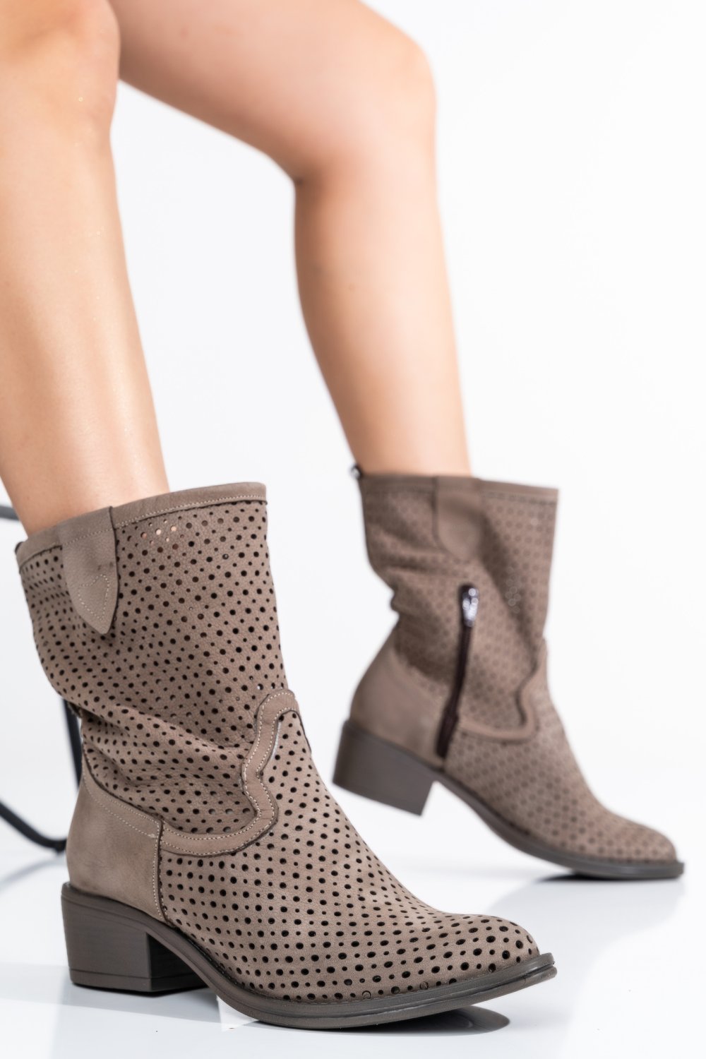 CIZME TAUPE PIELE NATURALA 2PC21822NBK