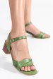 Sandale verzi piele naturala 1s770081