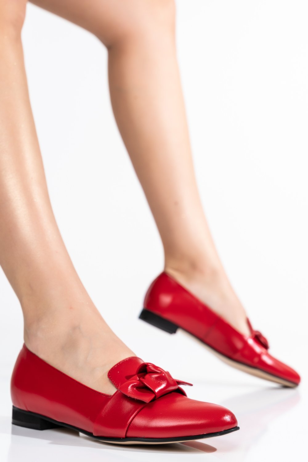 MOCASINI ROSII PIELE NATURALA 4PC60