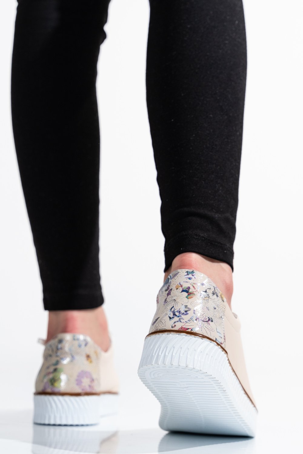 PANTOFI SPORT BEJ PIELE NATURALA APCKD23145