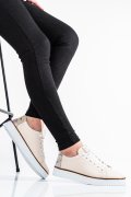 PANTOFI SPORT BEJ PIELE NATURALA APCKD23145