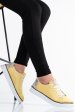 Pantofi sport galben piele naturala apckd23145