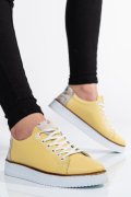PANTOFI SPORT GALBEN PIELE NATURALA APCKD23145