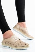 PANTOFI BEJ PIELE NATURALA APCKG02