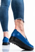 MOCASINI ALBASTRI PIELE NATURALA 2PC022