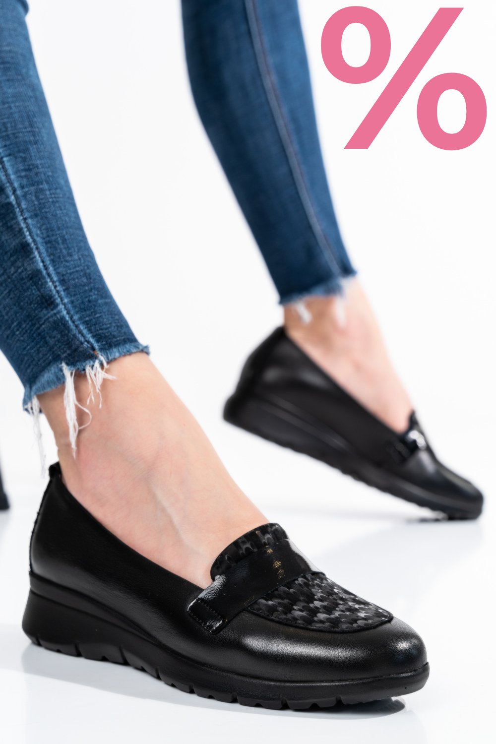 PANTOFI NEGRI PIELE NATURALA 231695NP