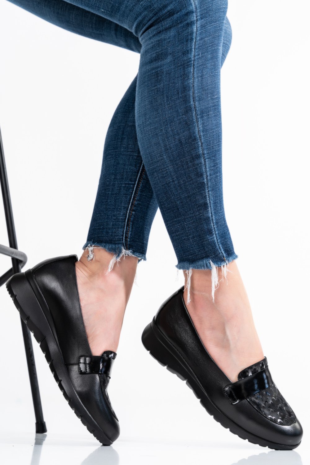 PANTOFI NEGRI PIELE NATURALA 231695NP