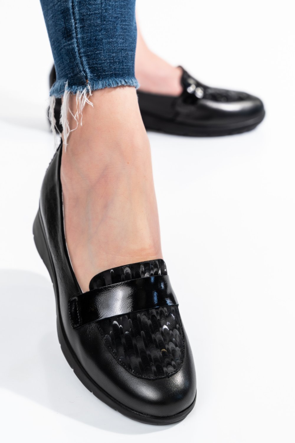 PANTOFI NEGRI PIELE NATURALA 231695NP