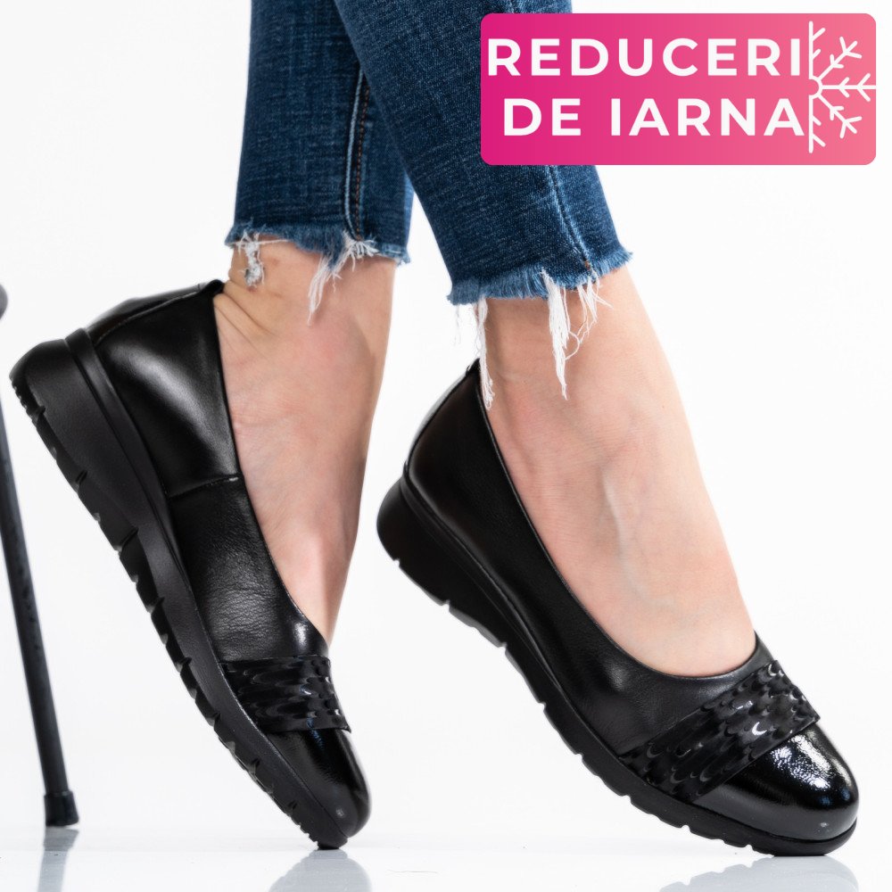 PANTOFI NEGRI PIELE NATURALA 231694NPK