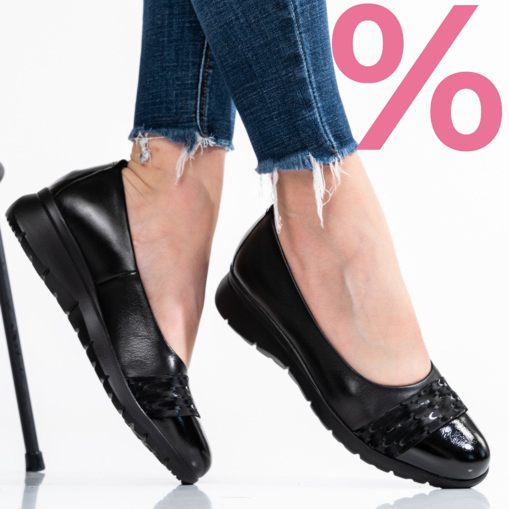 PANTOFI NEGRI PIELE NATURALA 231694NPK