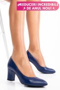 PANTOFI DAMA GUBAN PIELE NATURALA ALBASTRI INCHIS 3S77292