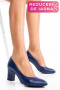 PANTOFI DAMA GUBAN PIELE NATURALA ALBASTRI INCHIS 3S77292