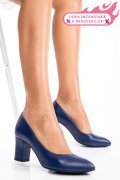 PANTOFI DAMA GUBAN PIELE NATURALA ALBASTRI INCHIS 3S77292