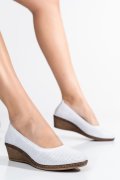 PANTOFI ALBI PIELE NATURALA 1S77084