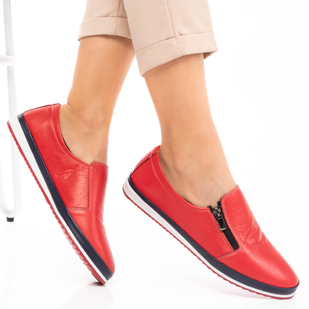 PANTOFI ROSU BLEUMARIN PIELE NATURALA 3S77038