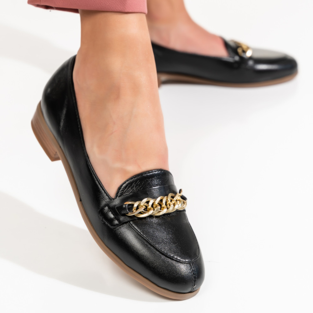 MOCASINI DAMA PIELE NATURALA NEGRI 9S77235