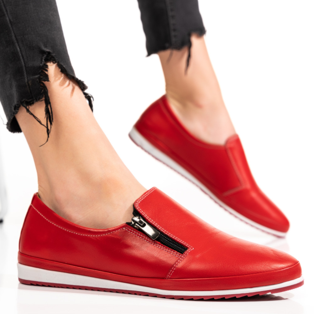 PANTOFI ROSII  PIELE NATURALA 3S77038