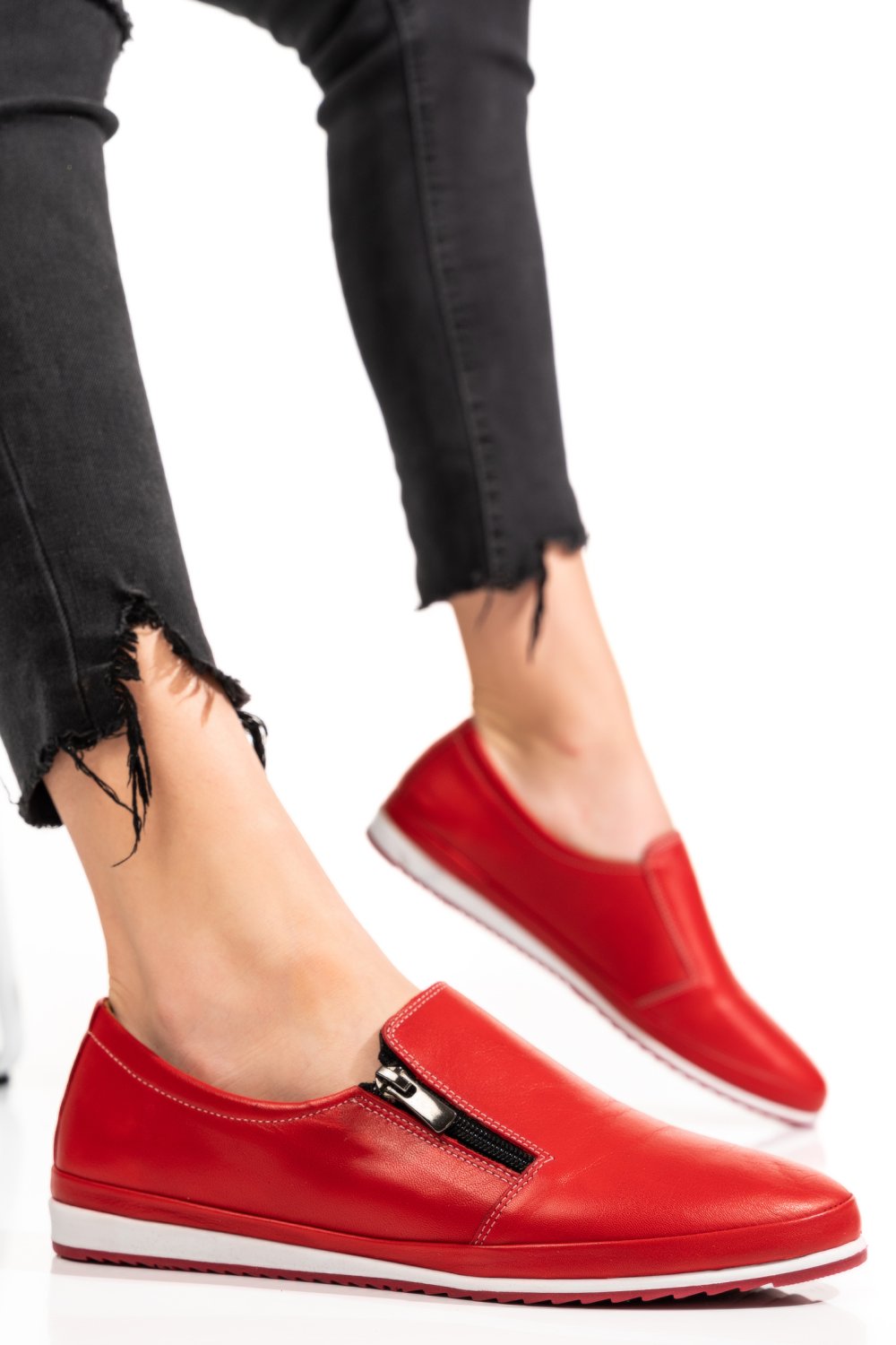 PANTOFI ROSII  PIELE NATURALA 3S77038