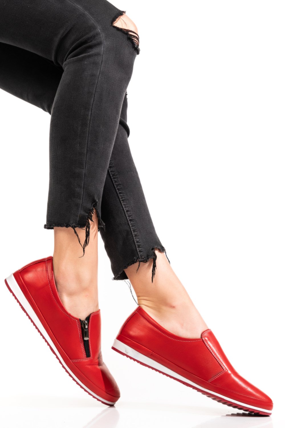 PANTOFI ROSII  PIELE NATURALA 3S77038