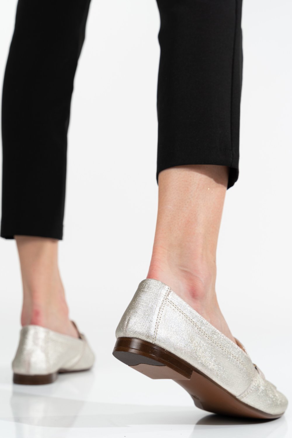 MOCASINI FEMEI PIELE NATURALA AURII WS-263R07