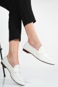 MOCASINI ALBI PIELE NATURALA WS-263R01