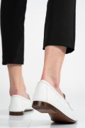 MOCASINI ALBI PIELE NATURALA WS-263R01