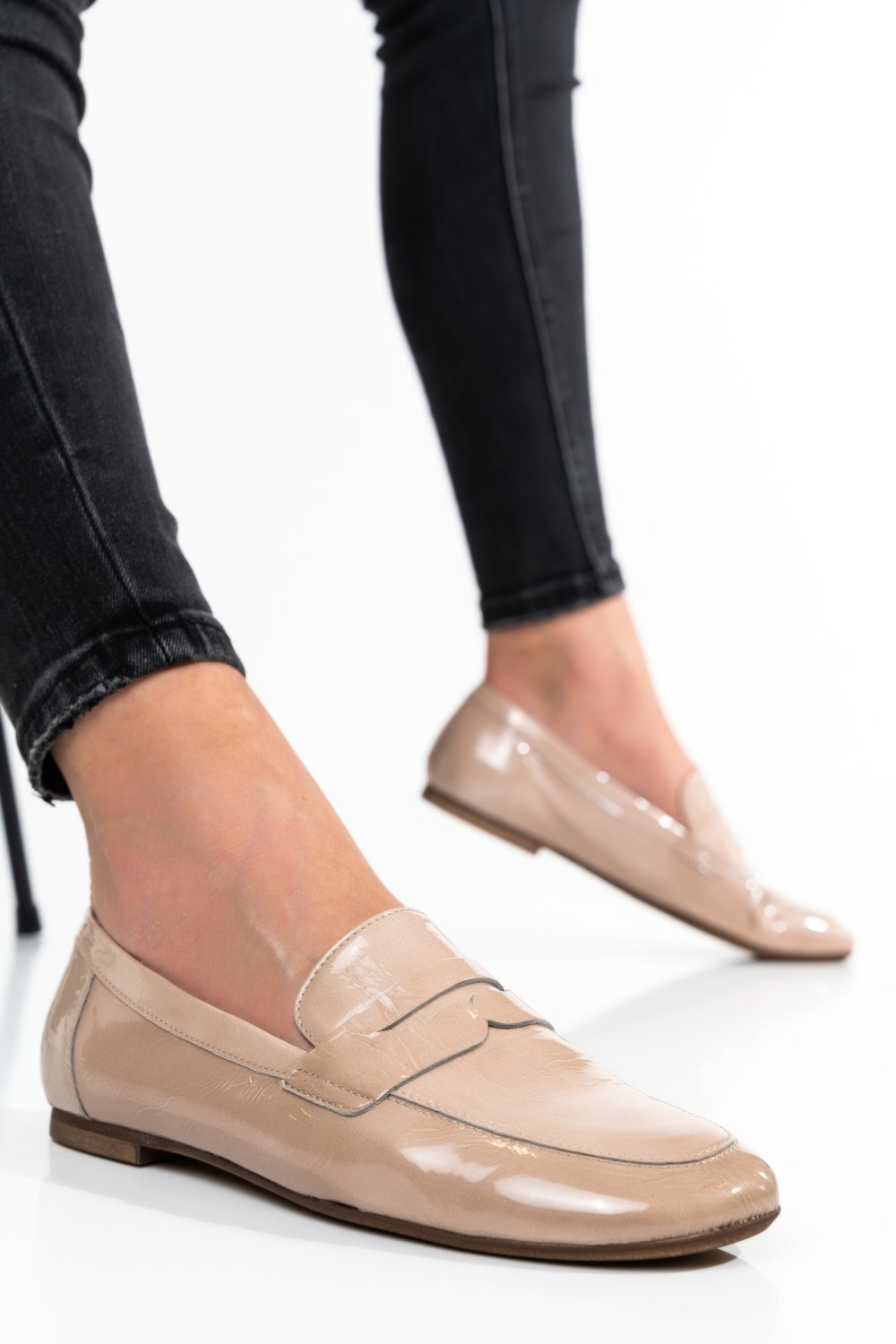 MOCASINI NUDE PIELE NATURALA LACUITA 4S777658