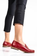 MOCASINI ROSII PIELE NATURALA LAURA
