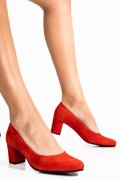 PANTOFI DAMA PIELE NATURALA INTOARSA ROSU1PC500