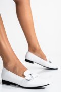 MOCASINI ALBI PIELE NATURALA 4PC60
