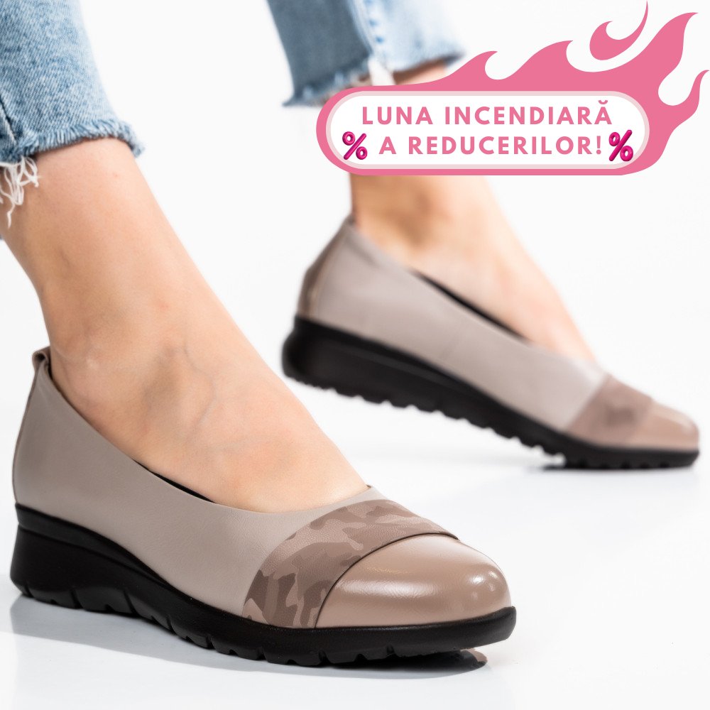PANTOFI BEJ PIELE NATURALA 231694NPK
