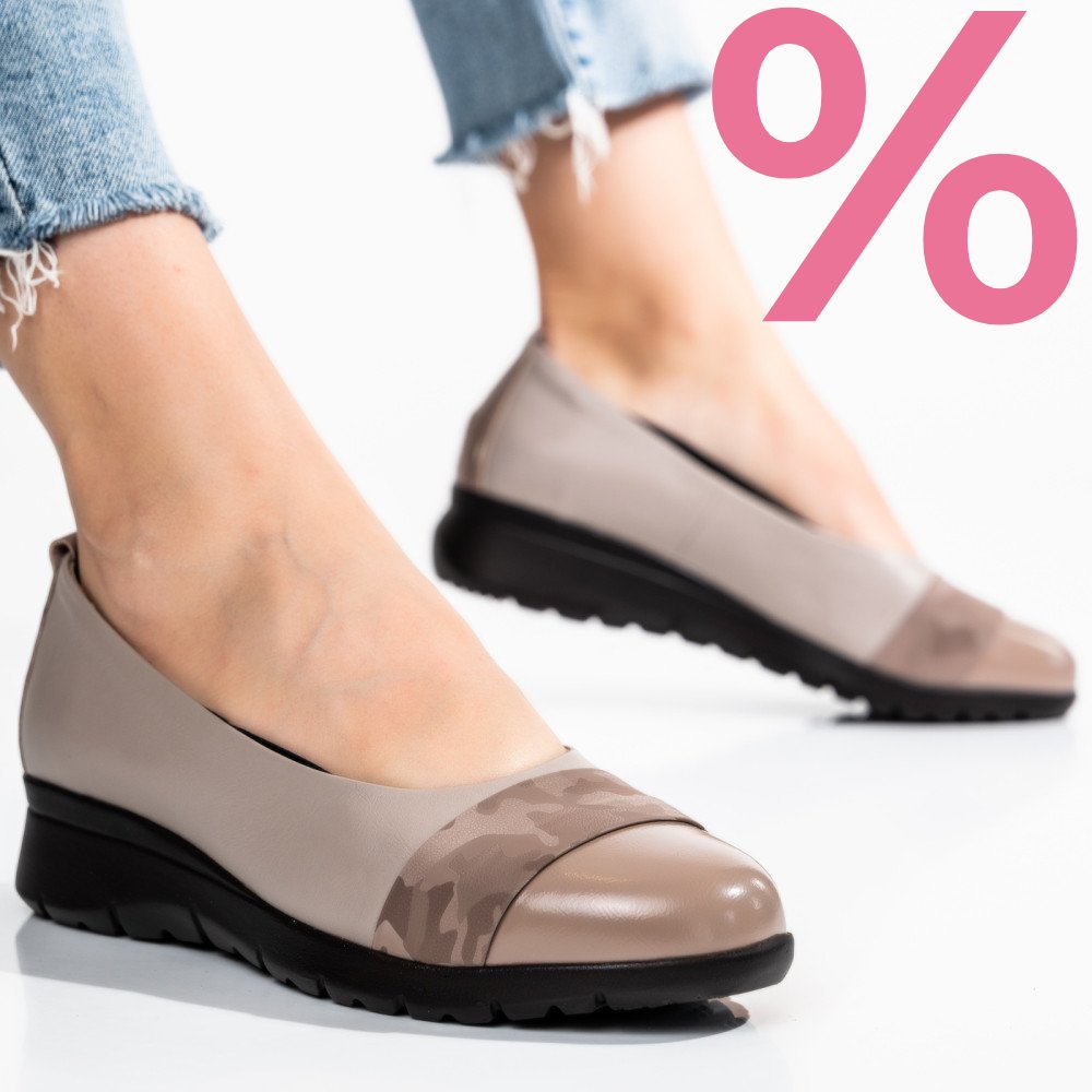 PANTOFI BEJ PIELE NATURALA 231694NPK