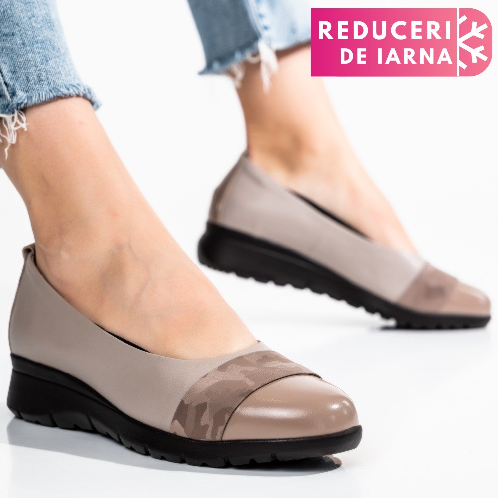 PANTOFI BEJ PIELE NATURALA 231694NPK