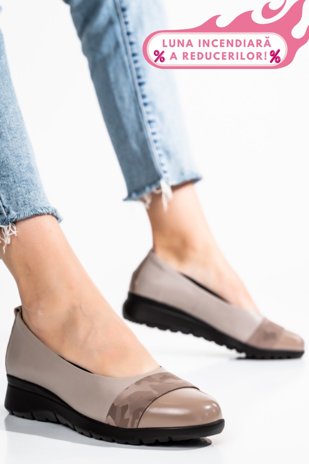 PANTOFI BEJ PIELE NATURALA 231694NPK