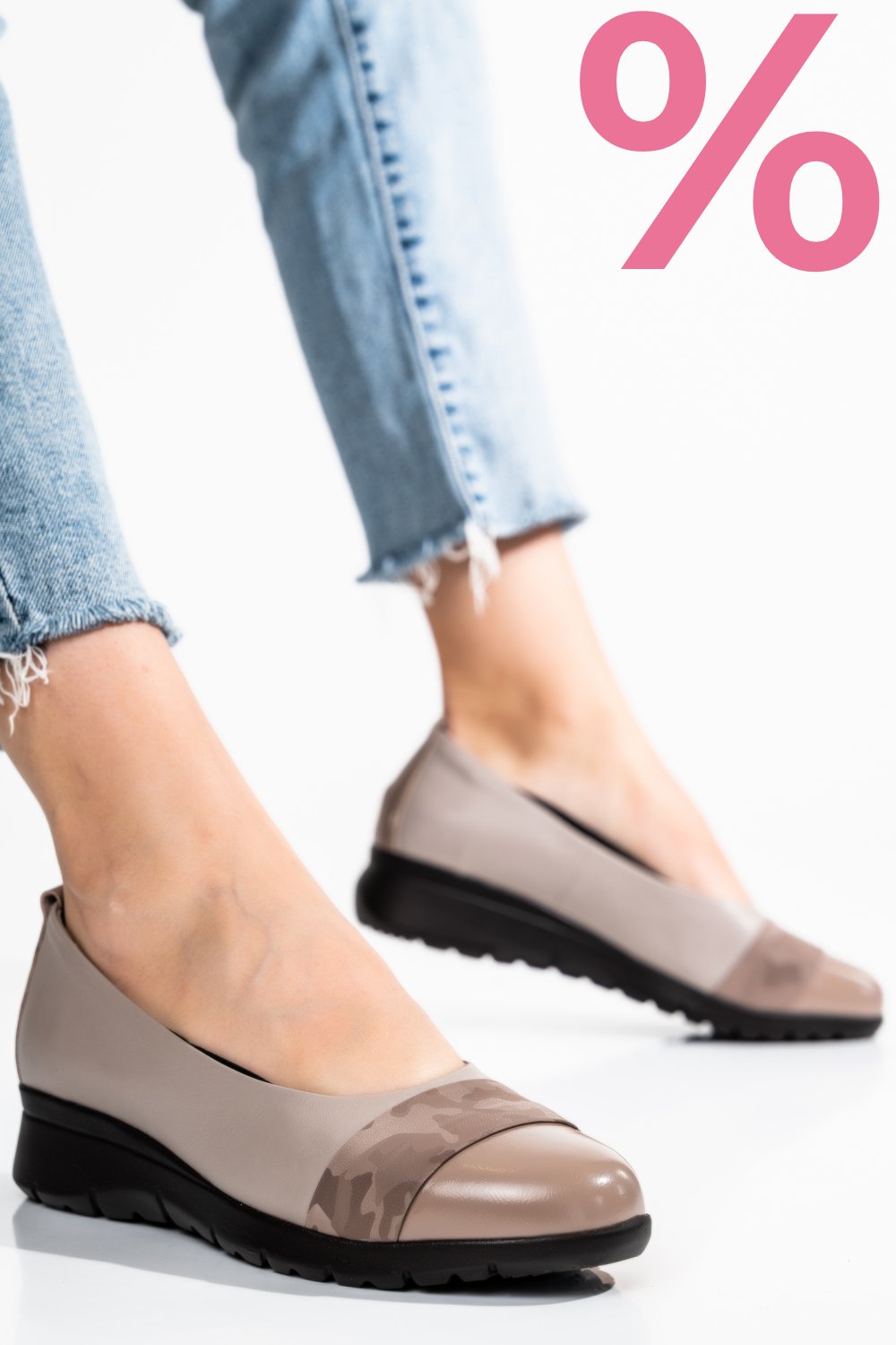 PANTOFI BEJ PIELE NATURALA 231694NPK