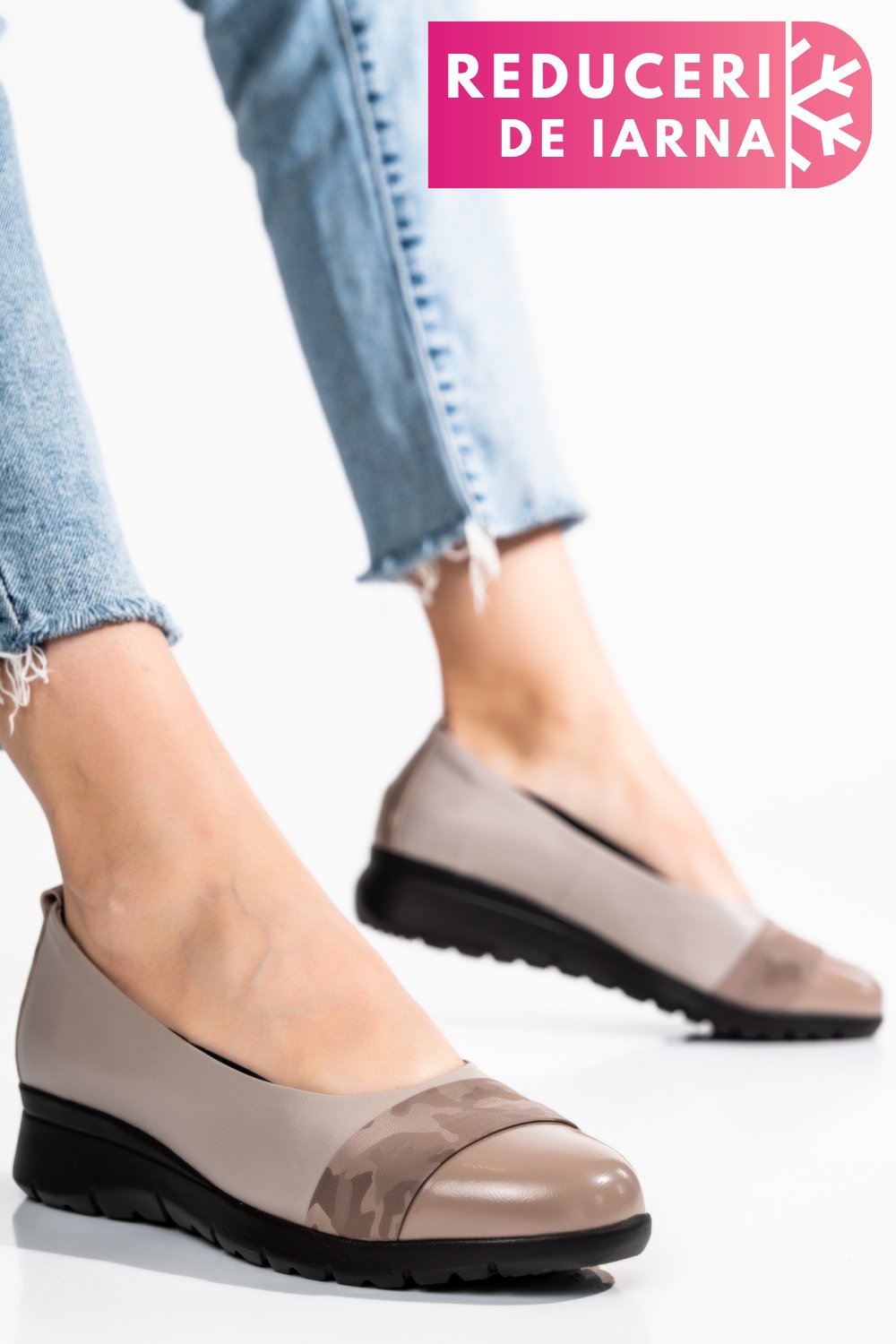 PANTOFI BEJ PIELE NATURALA 231694NPK