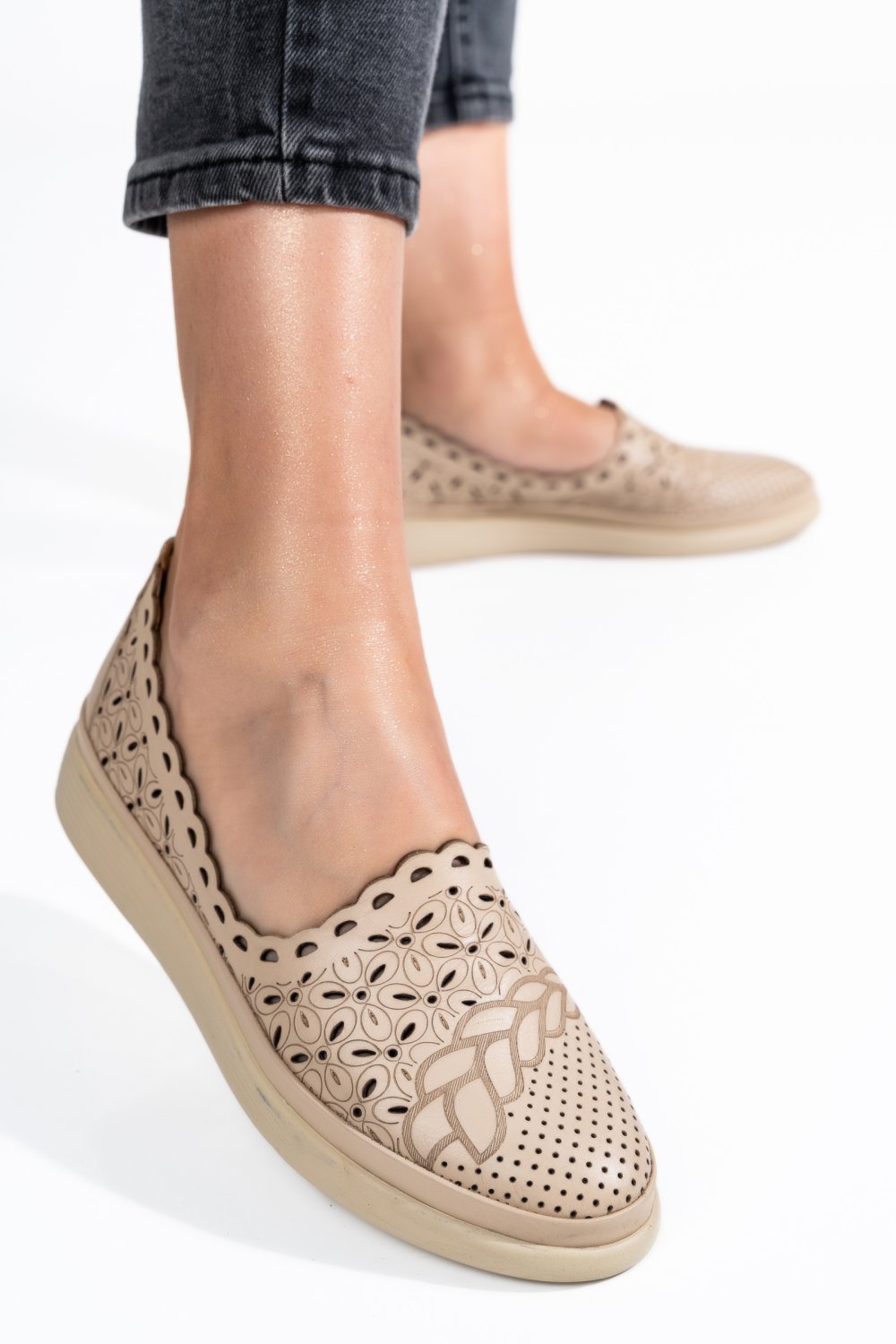 BALERINI BEJ PIELE NATURALA APCKB03