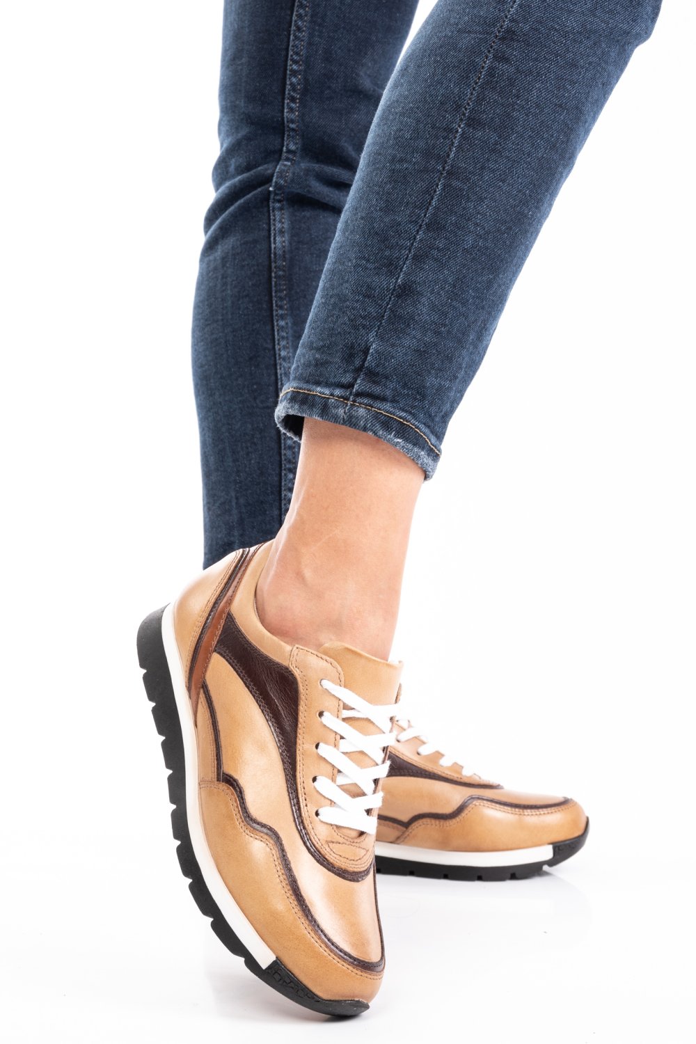 PANTOFI SPORT BEIGE PIELE NATURALA 3S7755265