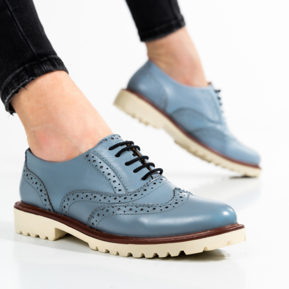 PANTOFI FEMEI PIELE NATURALA BLEU 8S77877