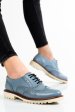 Pantofi femei piele naturala bleu 8s77877