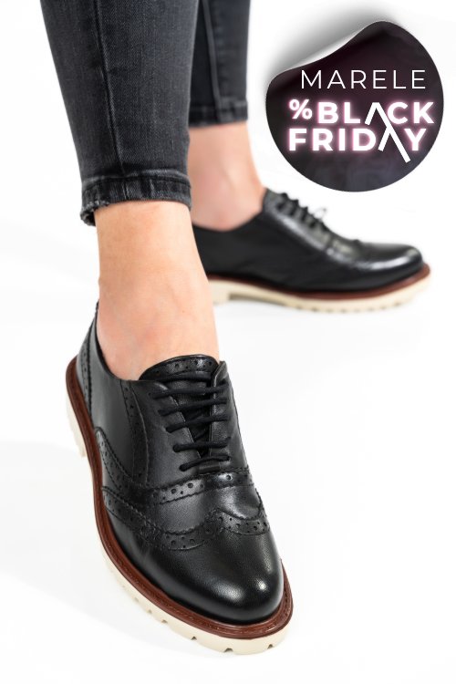 Pantofi femei piele naturala negri 8s77877