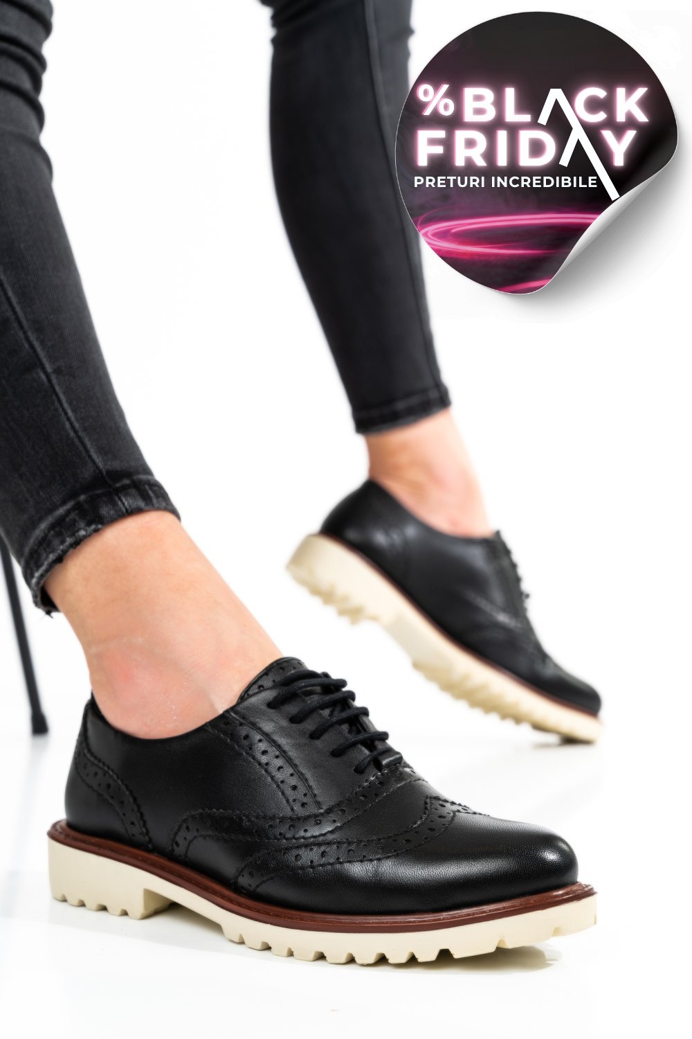 PANTOFI FEMEI PIELE NATURALA NEGRI 8S77877