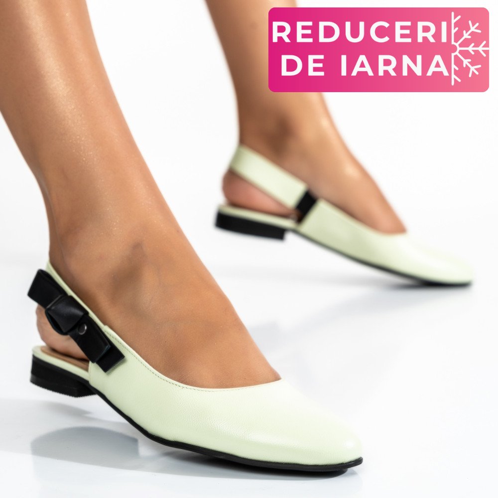 SANDALE VERDE DESCHIS PIELE NATURALA 6S7700