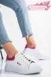 Pantofi sport alb fuchsia piele naturala bs77go109